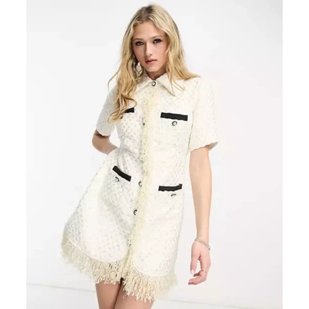 Sister Jane Cream and Black Mini Dress